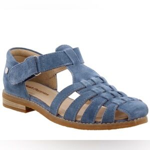 Hush Puppies Fisherman Blue Suede Sandals NWOT